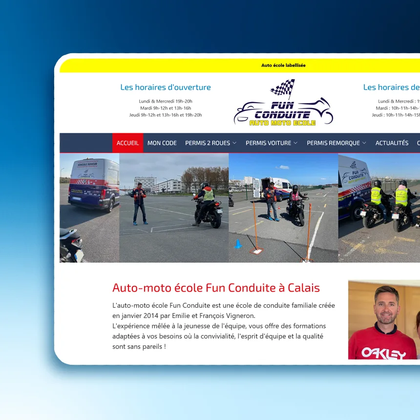 Fun Conduite réalisé par l'agence web Coteo