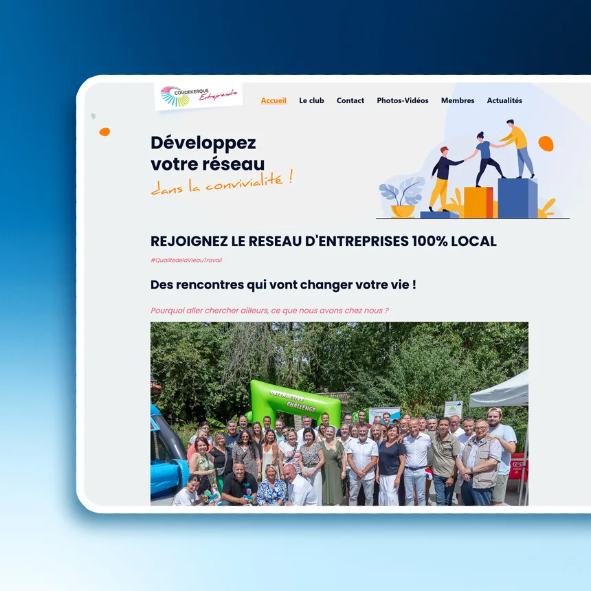 Club Coudekerque Entreprendre réalisé par l'agence web Coteo