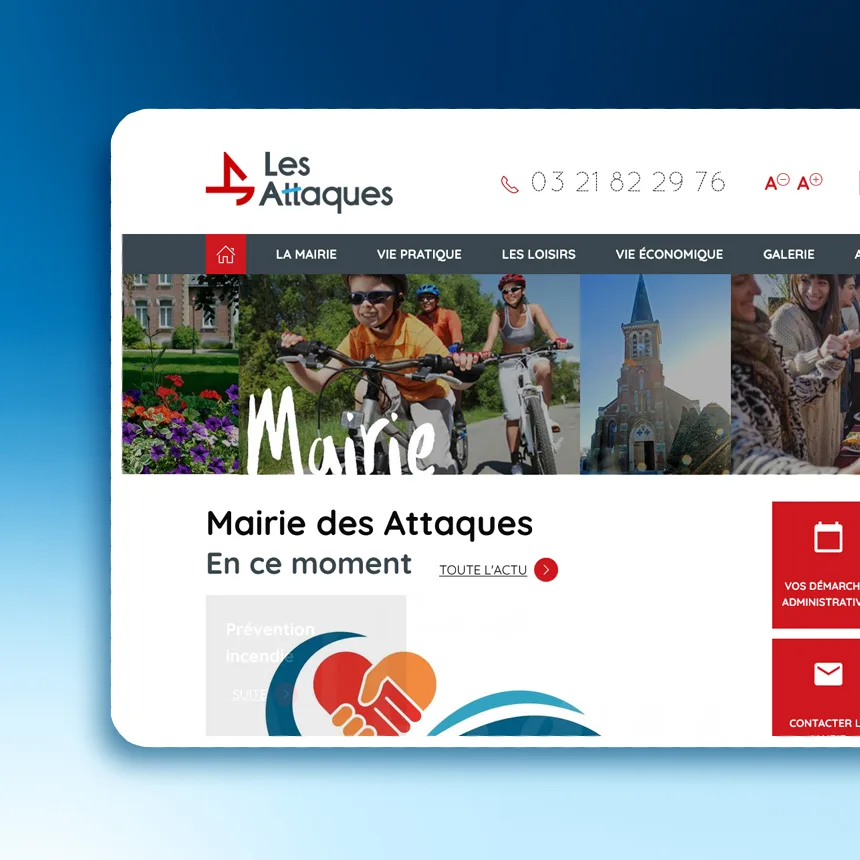 Mairie de Les Attaques réalisé par l'agence web Coteo
