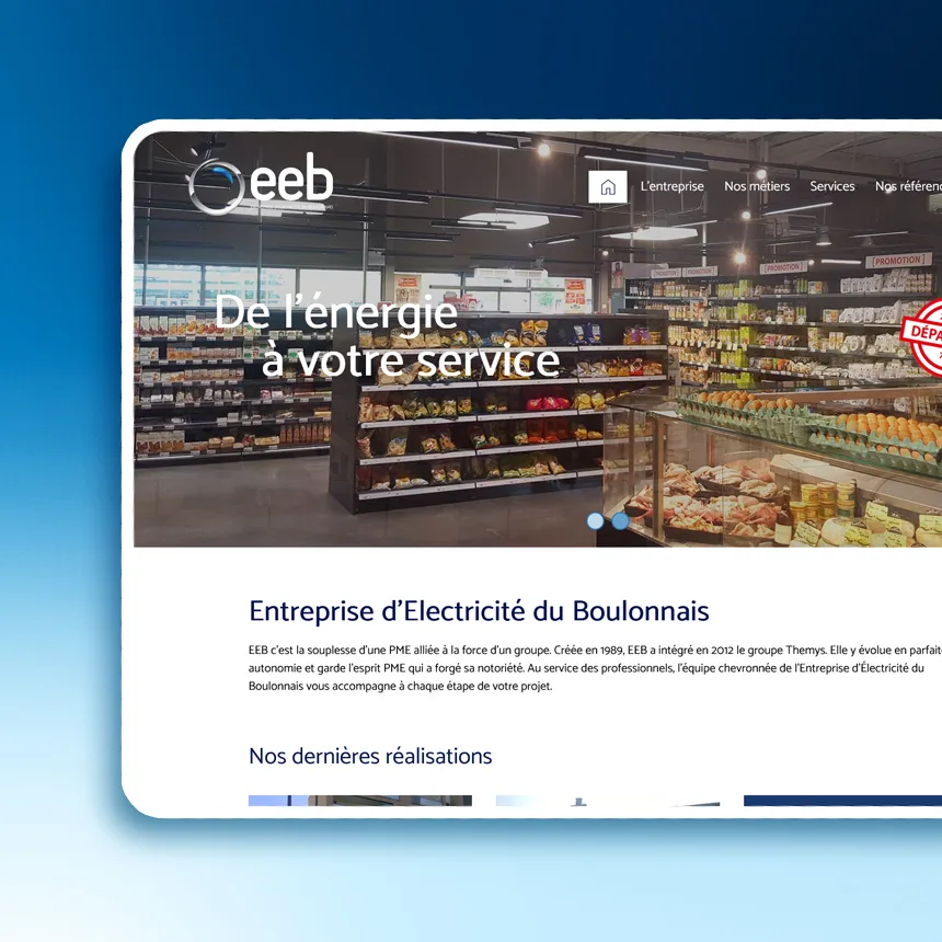 E.E.B. réalisé par l'agence web Coteo