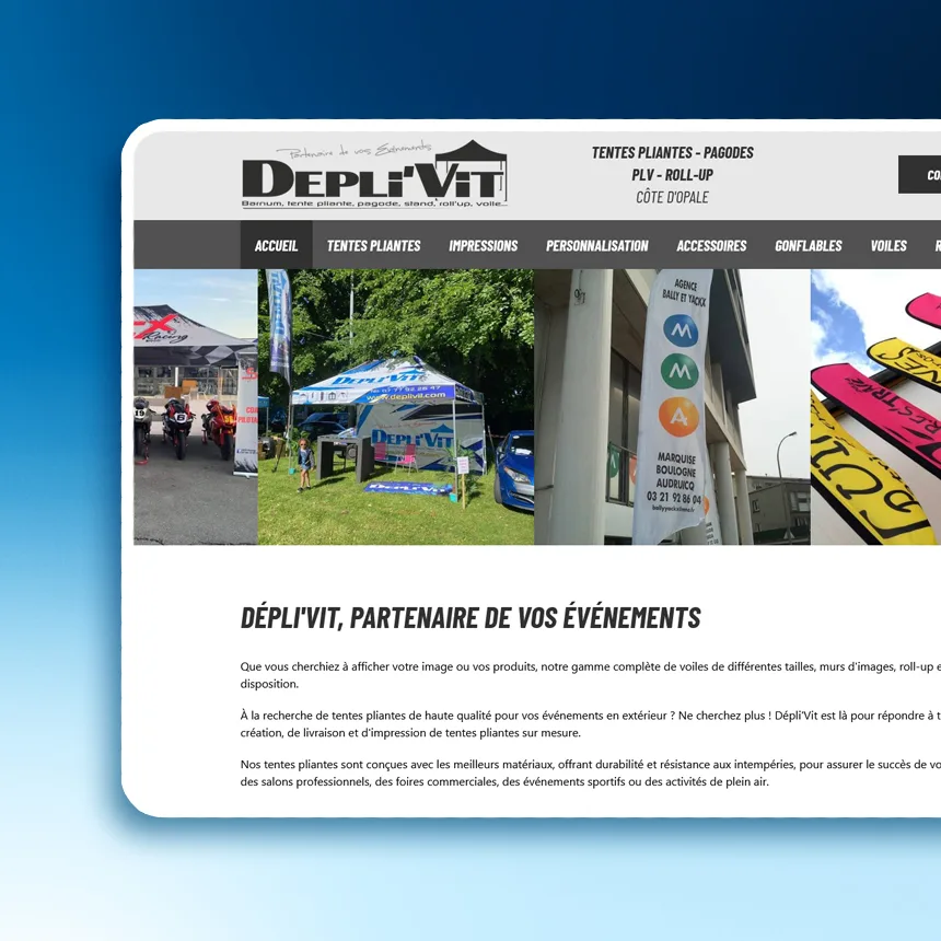 Déplivit réalisé par l'agence web Coteo