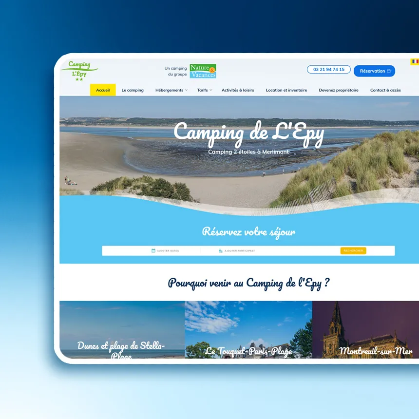Camping de l'Epy réalisé par l'agence web Coteo