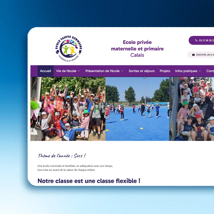 Ecole Sainte-Germaine réalisé par l'agence web Coteo