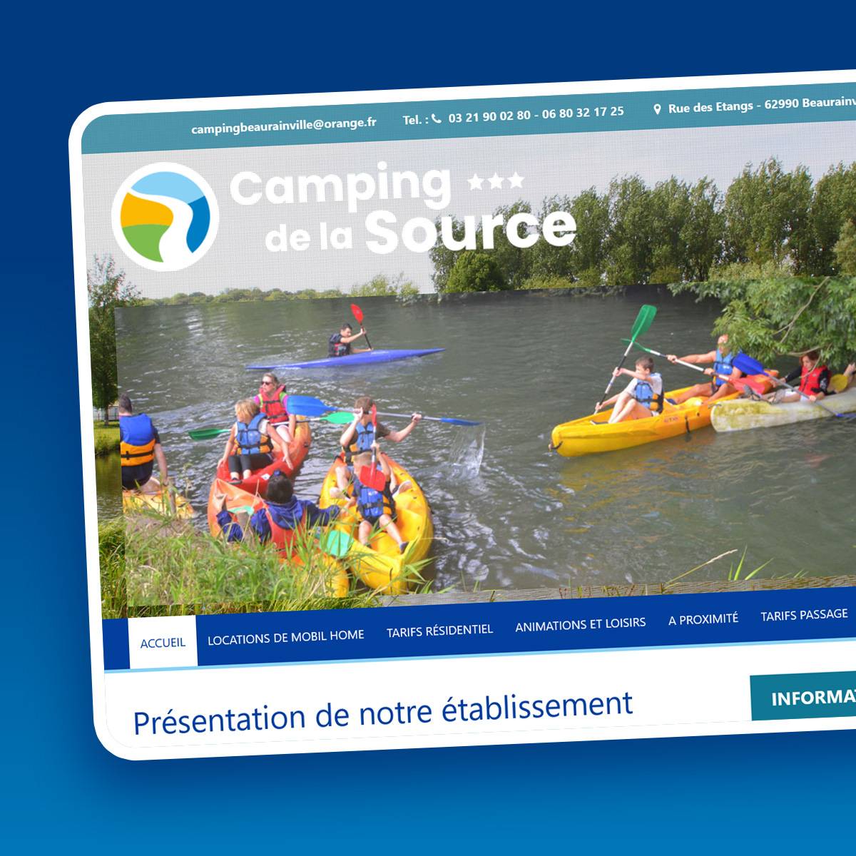 Camping de la Source réalisé par l'agence web Coteo