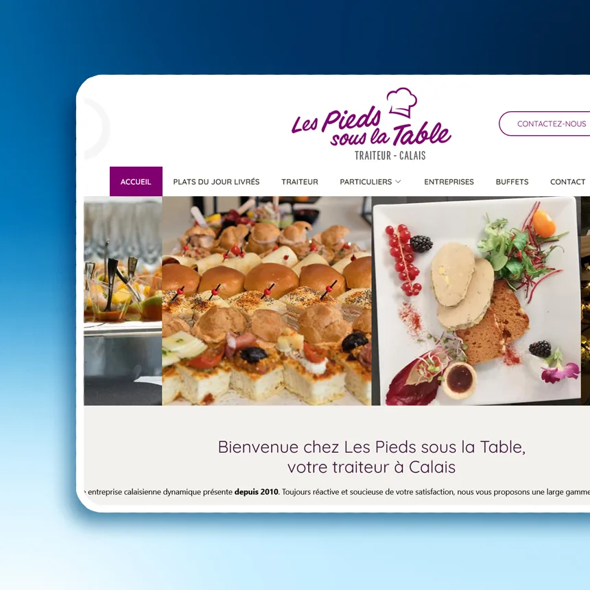 Les Pieds sous la Table réalisé par l'agence web Coteo