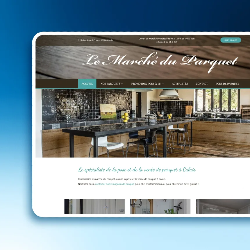 Le Marché du Parquet réalisé par l'agence web Coteo