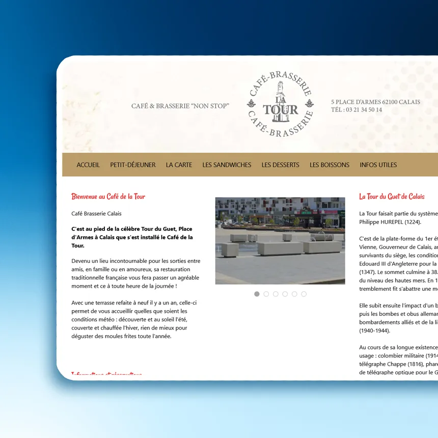 Café de la Tour réalisé par l'agence web Coteo