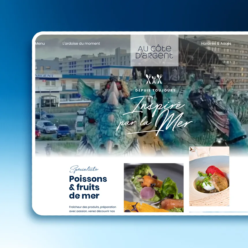 Au Côte d'Argent réalisé par l'agence web Coteo