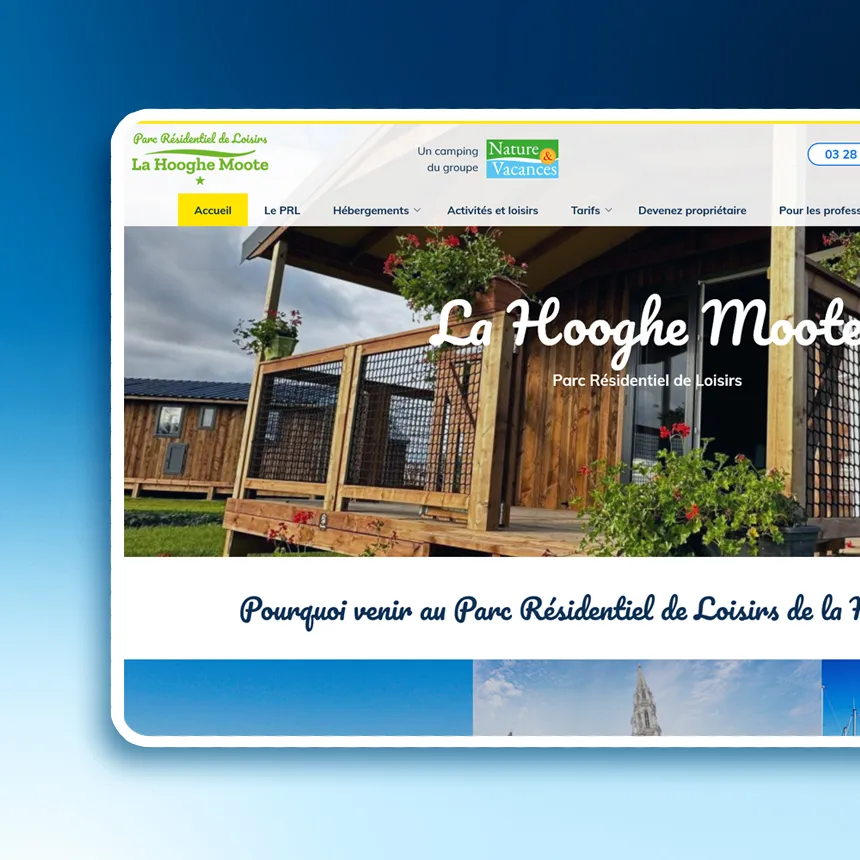 PRL Hooghe Moote réalisé par l'agence web Coteo