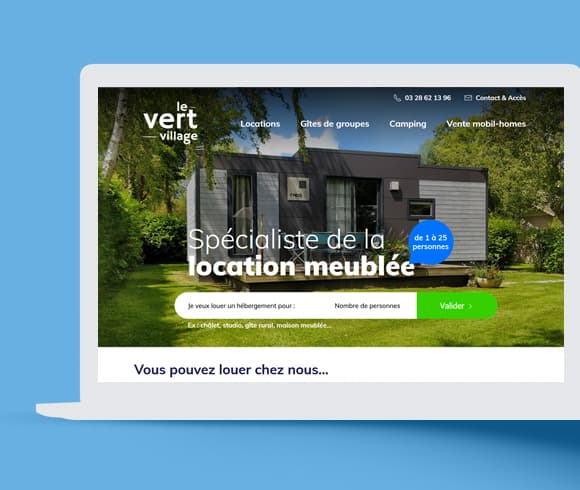 Camping Le Vert Village réalisé par l'agence web Coteo