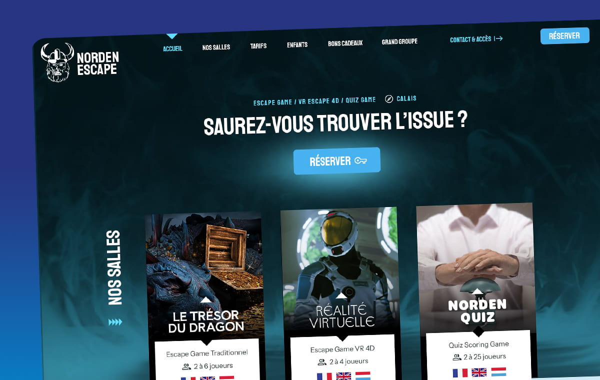 Norden Escape réalisé par l'agence web Coteo