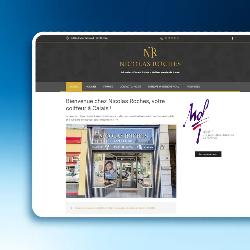 Nicolas Roches réalisé par l'agence web Coteo