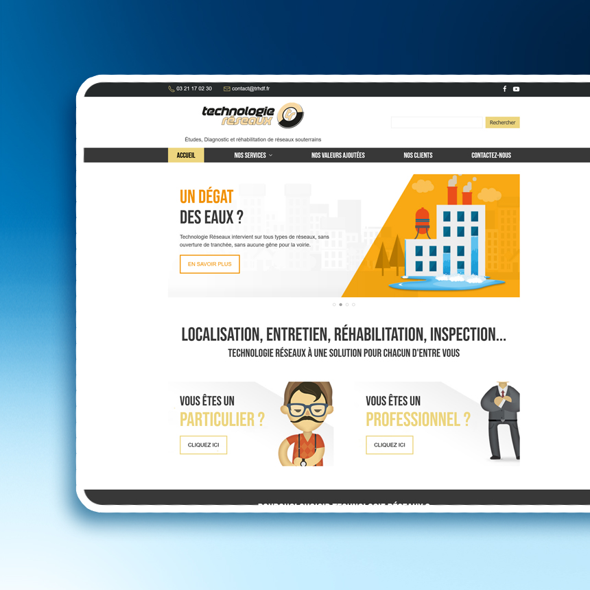 Technologie Réseaux réalisé par l'agence web Coteo