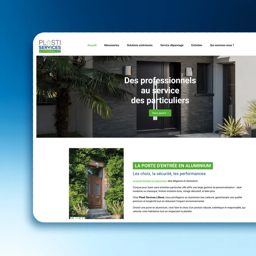 Plastiservices réalisé par l'agence web Coteo