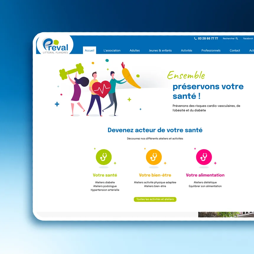 Réseau Préval réalisé par l'agence web Coteo
