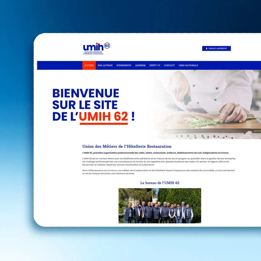 UMIH 62 réalisé par l'agence web Coteo