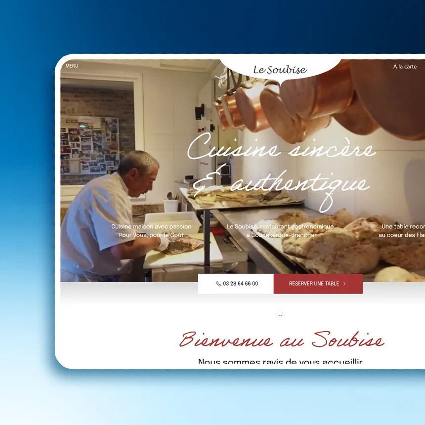 Restaurant Le Soubise réalisé par l'agence web Coteo