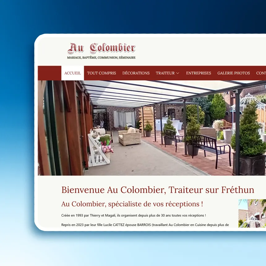 Au Colombier réalisé par l'agence web Coteo
