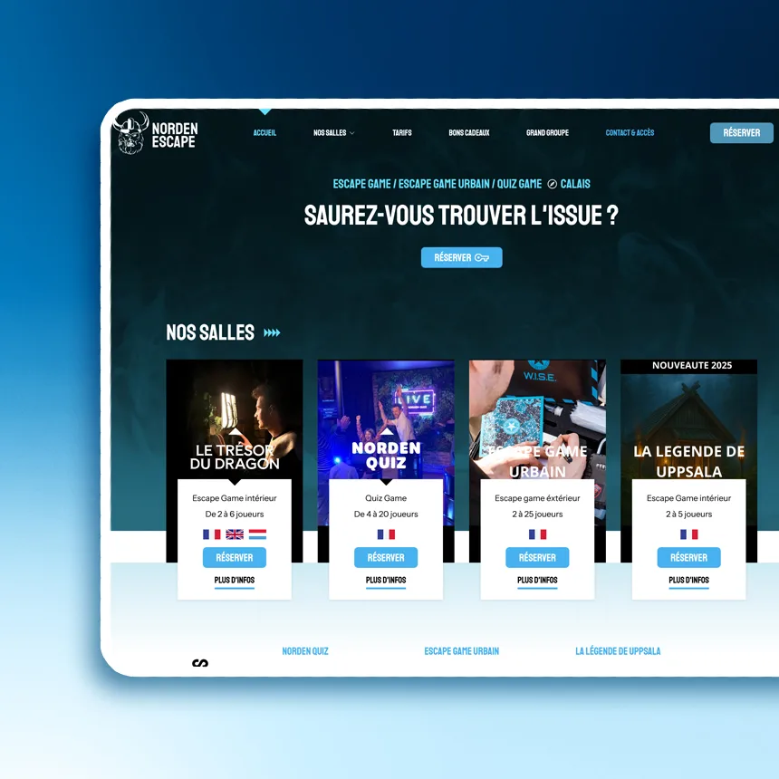 Norden Escape réalisé par l'agence web Coteo