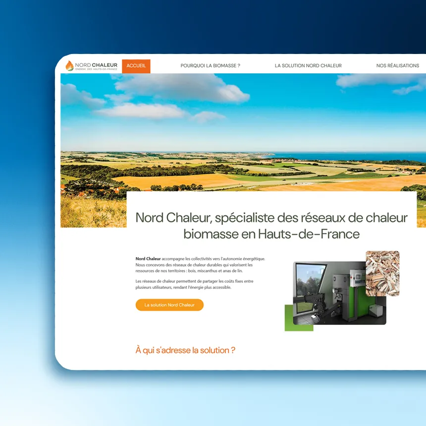 Nord Chaleur réalisé par l'agence web Coteo