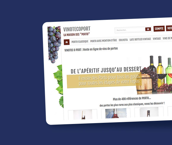 Vinotecoport réalisé par l'agence web Coteo