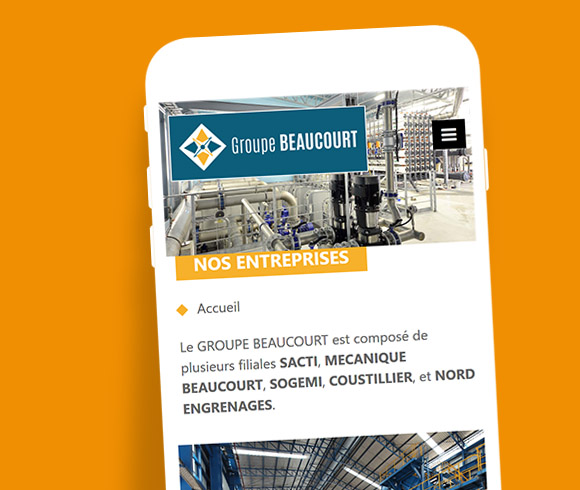 Groupe Beaucourt réalisé par l'agence web Coteo