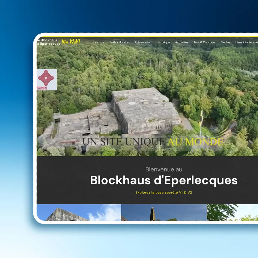 Le Blockhaus d'Eperlecques réalisé par l'agence web Coteo