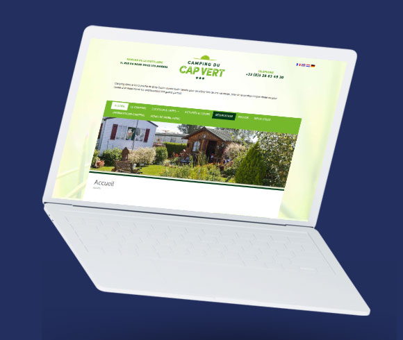 Camping Cap Vert réalisé par l'agence web Coteo