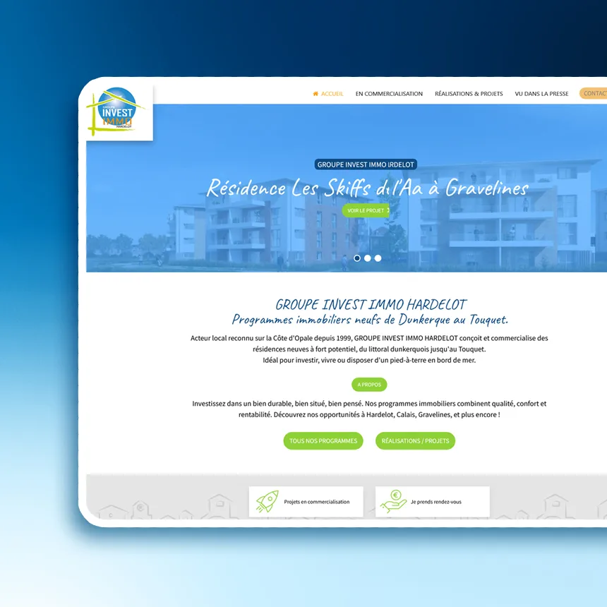 Invest'Immo réalisé par l'agence web Coteo