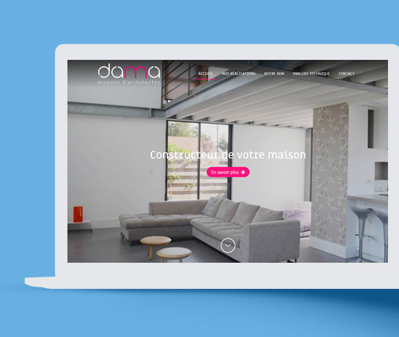 Dama Maisons d'Architectes réalisé par l'agence web Coteo