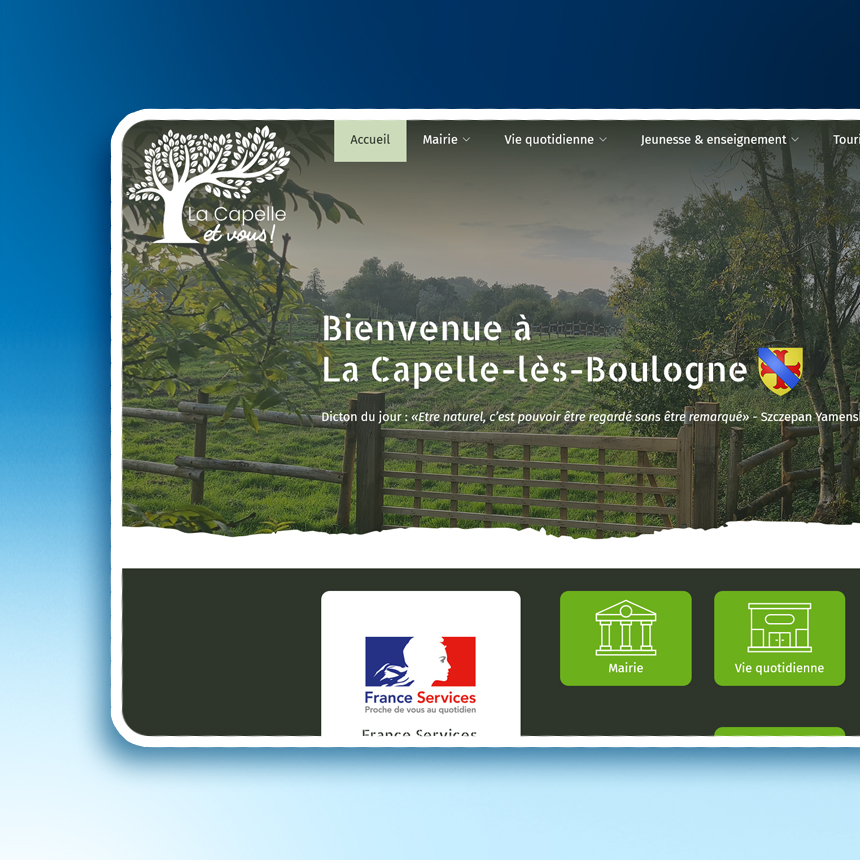 Mairie de la Capelle réalisé par l'agence web Coteo