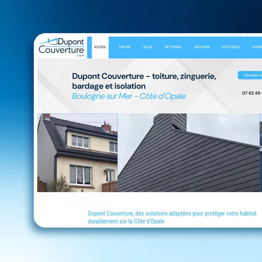 Dupont Couverture réalisé par l'agence web Coteo