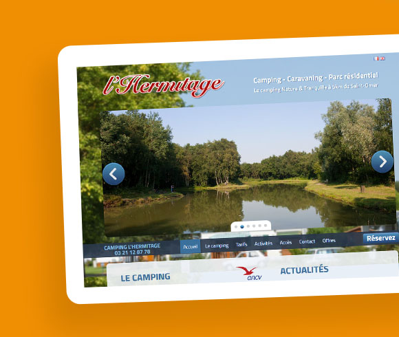 Camping l'Hermitage réalisé par l'agence web Coteo