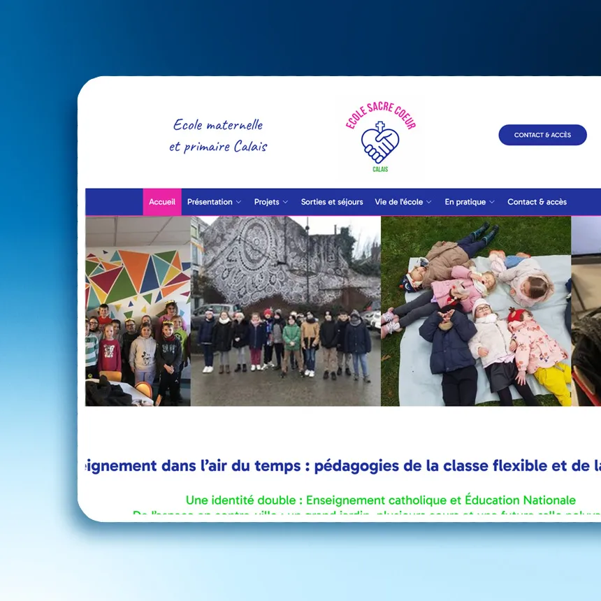 Ecole Sacré Coeur réalisé par l'agence web Coteo