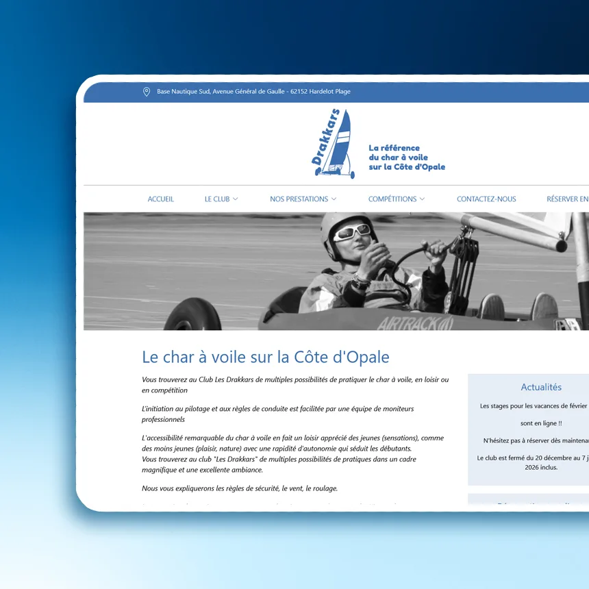 Club Les Drakkars réalisé par l'agence web Coteo