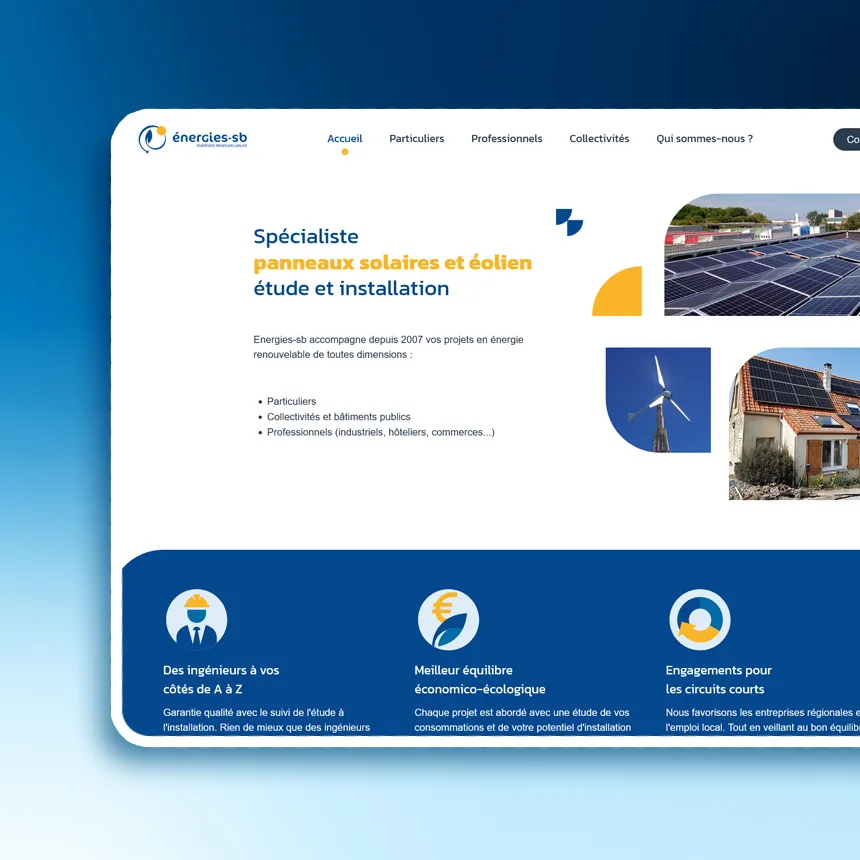 Energies SB réalisé par l'agence web Coteo