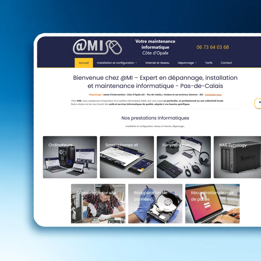 AMI80 réalisé par l'agence web Coteo