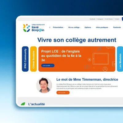creation site internet Collège René Bonpain