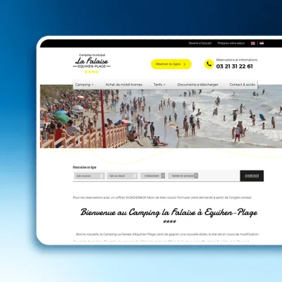creation site internet Camping Les Falaises