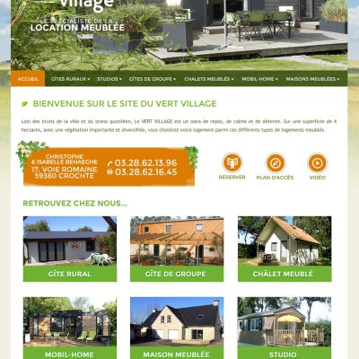 Site internet du Vert Village avant refonte
