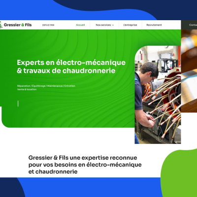 Coteoweb - Nouveau site web pour l'entreprise Gressier & Fils