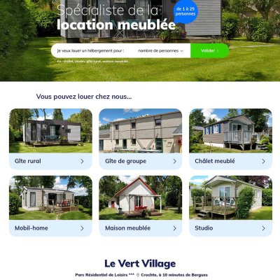 Site internet du Vert Village après refonte