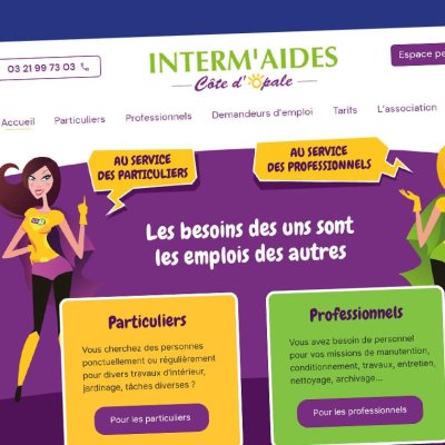 Coteoweb - Nouveau site web pour l'association Interm'Aides Côte d'Opale