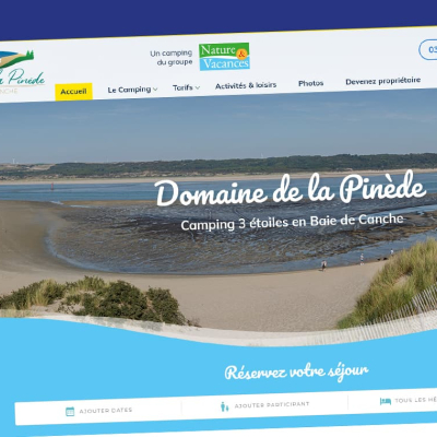 Coteoweb - Mise en ligne du site web du Camping La Pinède