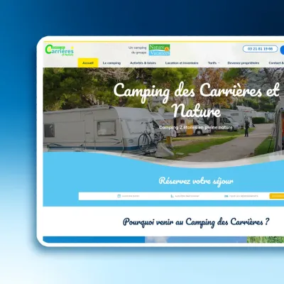 creation site internet Camping Carrières et Nature