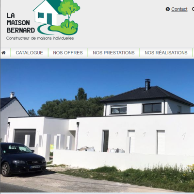 Capture écran ancien site internet de la Maison Bernard