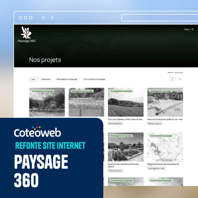 Création du nouveau site internet de Paysage 360