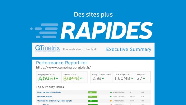 Optimisation des temps de chargement site internet