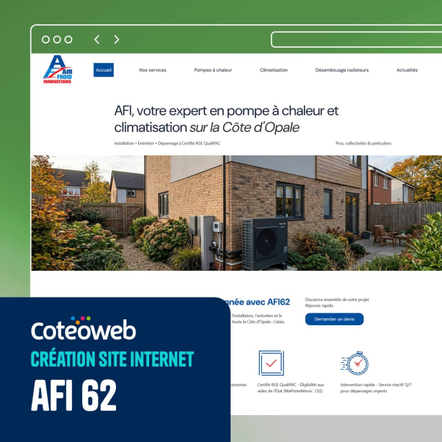 AFI62 Énergies lance son nouveau site web avec notre agence web sur la Côte d’Opale