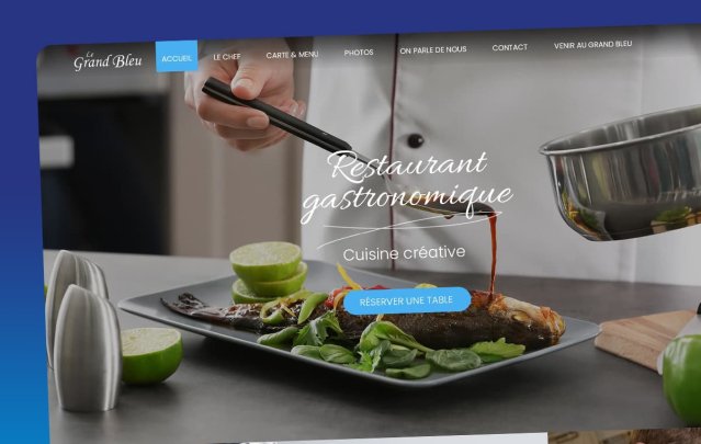 Nouveau site web pour le restaurant Le Grand Bleu !